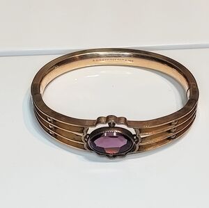 Signed S.O.B. & Co Bigney 1908 Purple Gold Filled Art Noveau Bracelet